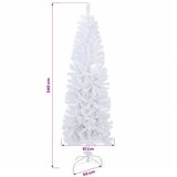  Umjetno vitko božićno drvce 240 cm PVC i čelik Bijela | shoptok.hr