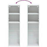 vidaXL TV omarica z LED lučmi bela 30,5x30x102 cm | Shoptok.si