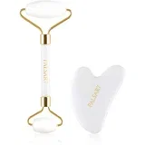 Massage Roller and Guasha White Jade valjak za masažu za lice i pomagalo za masažu