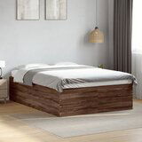 Maison Chic Posteljni okvir - Dvoposteljna postelja - Zakonska postelja rjav hrast 140x200 cm inženirski les-J14831, (21774382) | Shoptok.si