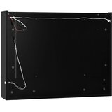  LED kupaonski ormarić s ogledalom crni 80 x 15 x 60 cm MDF | shoptok.hr