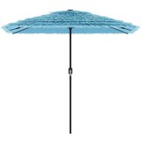 vidaXL Vrtni suncobran s čeličnom šipkom plavi 248 x 248 x 248 cm | shoptok.hr
