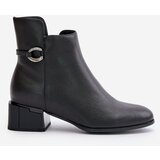 VINCEZA Warm Women's Heeled Boots Zippered Black 66724 | ePonuda.com