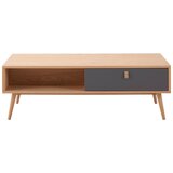 Bessagi Home retro klubska miza lena, hrast, siva | Shoptok.si