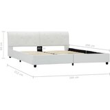  Okvir za krevet od umjetne kože bijeli 160 x 200 cm | shoptok.hr