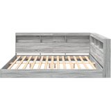 Krevet s policama s uzglavljem Sivi hrast sonoma 180 x 200 cm | shoptok.hr