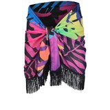 Dewberry 43272 43272 Patterned Pareo with Tassels-BLACK-PINK Cijene