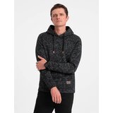 Ombre Bluza męska nierozpinana kangurka z kapturem - grafitowy melanż | shoptok.hr
