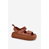 Boto Women's platform sandals with Velcro Camel Nitepira | Shoptok.si