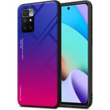 Cadorabo Ohišje, združljiv z Xiaomi v vijolični - rdeči - dvobarvni zaščitni pokrov, narejen iz silikona TPU in hrbta iz kaljenega stekla, (20589169) | Shoptok.si