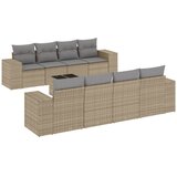  9-dijelni set vrtnih sofa s jastucima bež od poliratana | shoptok.hr