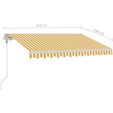  Prostostoječa avtomatska tenda 350x250 cm rumena/bela, (20728721) | Shoptok.si