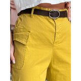 DStreet Spodnie damskie baggy GOTRENDI musztardowe | Shoptok.si
