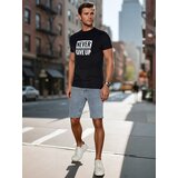 DStreet T-shirt męski z nadrukiem czarna | Shoptok.si