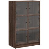 Maison Chic Visoka omara - Komoda - Predalnik z vrati rjavi hrast 68x37x109 cm inženirski les, (21722705) Cene