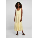 UC Ladies Women's summer dress with 7/8 length Valance - soft yellow