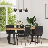 Maison Chic Jedilni stoli - Vzorci stoli 4 kosi črno umetno usnje A714, (22032585) | Shoptok.si