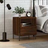 vidaXL Noćni ormarić smeđa boja hrasta 40x35x47 5cm konstruirano drvo | shoptok.hr