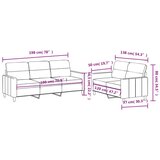  2-dijelni set sofa s jastucima tamnosivi od tkanine | shoptok.hr