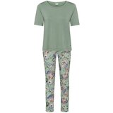 Lascana Pižama modra / oliva / roza | Shoptok.si