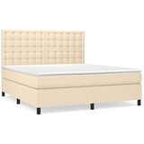  The Living Store Box spring postelja z vzmetnico krem 180x200 cm blago - Box Spring Postelja, (21455844) | Shoptok.si