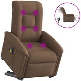 Maison Chic Električni masažni naslanjač - Relax naslanjač s funkcijo vstajanja rjav, (22061468) | Shoptok.si