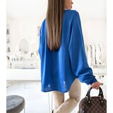 Gemre Loose Fit Blue Shirt Jewelsi | Shoptok.si
