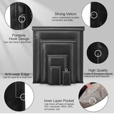 Techsuit RFID torbica proti kraji - za ključe - denar in kartice - ognjevarna - vodoodporna - EMF Blocker - 20x12cm - črna | Shoptok.si