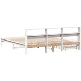  Krevet s regalom z knjige bez madraca bijeli 200x200cm borovina | shoptok.hr