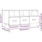 TV ormarić boja dimljenog hrasta 102x36x50 cm konstruirano drvo | shoptok.hr