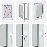  Okno za klet RISOR 60 x 100 cm PVC in steklo Bela, (5000215264) | Shoptok.si