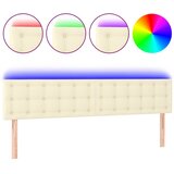  LED uzglavlje krem 200 x 5 x 78/88 cm od umjetne kože | Eponuda.com