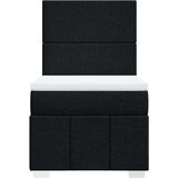 vidaXL Box spring postelja z vzmetnico črna 80x200 cm blago | Shoptok.si