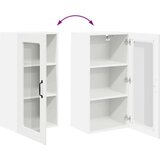 vidaXL zidni kuhinjski ormarić s policom 2 pcs visoki sjaj bijela | shoptok.hr