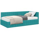 vidaXL Kutni krevetni okvir s madracem 2 pcs Tirkizna Baršun - Tirkizna 90 x 190 cm | shoptok.hr