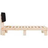  Krevetni okvir s tapiciranim uzglavljem Crna 75 x 190 cm | shoptok.hr