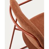 Kave Home Kovinski jedilni stol z nasloni za roke v barvi terakote Meli – | Shoptok.si