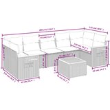  8-dijelni set vrtnih sofa od poliratana s jastucima bež | shoptok.hr