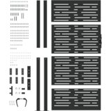 vidaXL Vrtna vrata Crna 105 x 175 cm Čelik s praškastim premazom | shoptok.hr