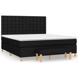  Krevet s oprugama i madracem crni 160x200 cm od tkanine | shoptok.hr