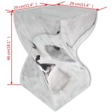  Stol/ Stolić Zavijenog Oblika Aluminijum boja srebra | shoptok.hr