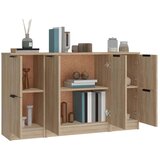  Komoda 3 kosi sonoma hrast inženirski les, (20654666) | Shoptok.si