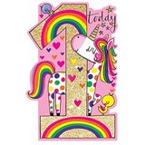 Rachel Ellen Designs čestitka - age 1 girl, unicorn Cene