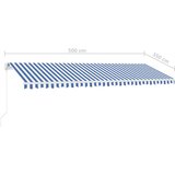  Prostostoječa ročno zložljiva tenda 500x350 cm modra/bela, (20729137) | Shoptok.si