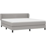  Box spring postelja z vzmetnico svetlo siva 160x200 cm žamet, (20899939) | Shoptok.si