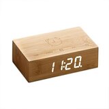 Gingko Electronics drvena svijetlosmeđa led budilica flip click | shoptok.hr