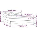  Box spring postelja z vzmetnico svetlo siva 180x200 cm blago, (20791149) | Shoptok.si