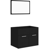 vidaXL 2-dijelni set kupaonskog namještaja od iverice crni | shoptok.hr