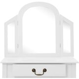  Toaletni stolić sa stolcem bijeli 65x36x128 cm paulovnija i MDF | shoptok.hr