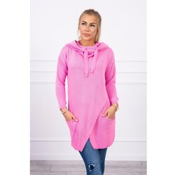 Kesi Sweater with envelope bottom light pink Cene